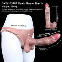 10.43in Luxurious Wearable Silicone Dildo Hollow High Elasticity Tricep Set