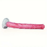 10.43in Realistic Big Horse Monster Dildo Pink Silicone Anal Plug Toy