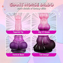10.43in Silicone Double Egg Monster Large Thick Knot Soft Dildo