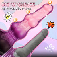 10.43in Silicone Double Egg Monster Large Thick Knot Soft Dildo