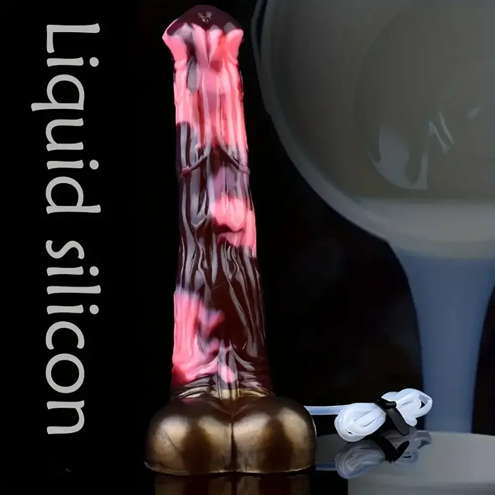 10.43in Soft Silicone Animal Horse Squirting Large Dildo For Vagina G-spot