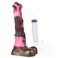 10.43in Soft Silicone Animal Horse Squirting Large Dildo For Vagina G-spot