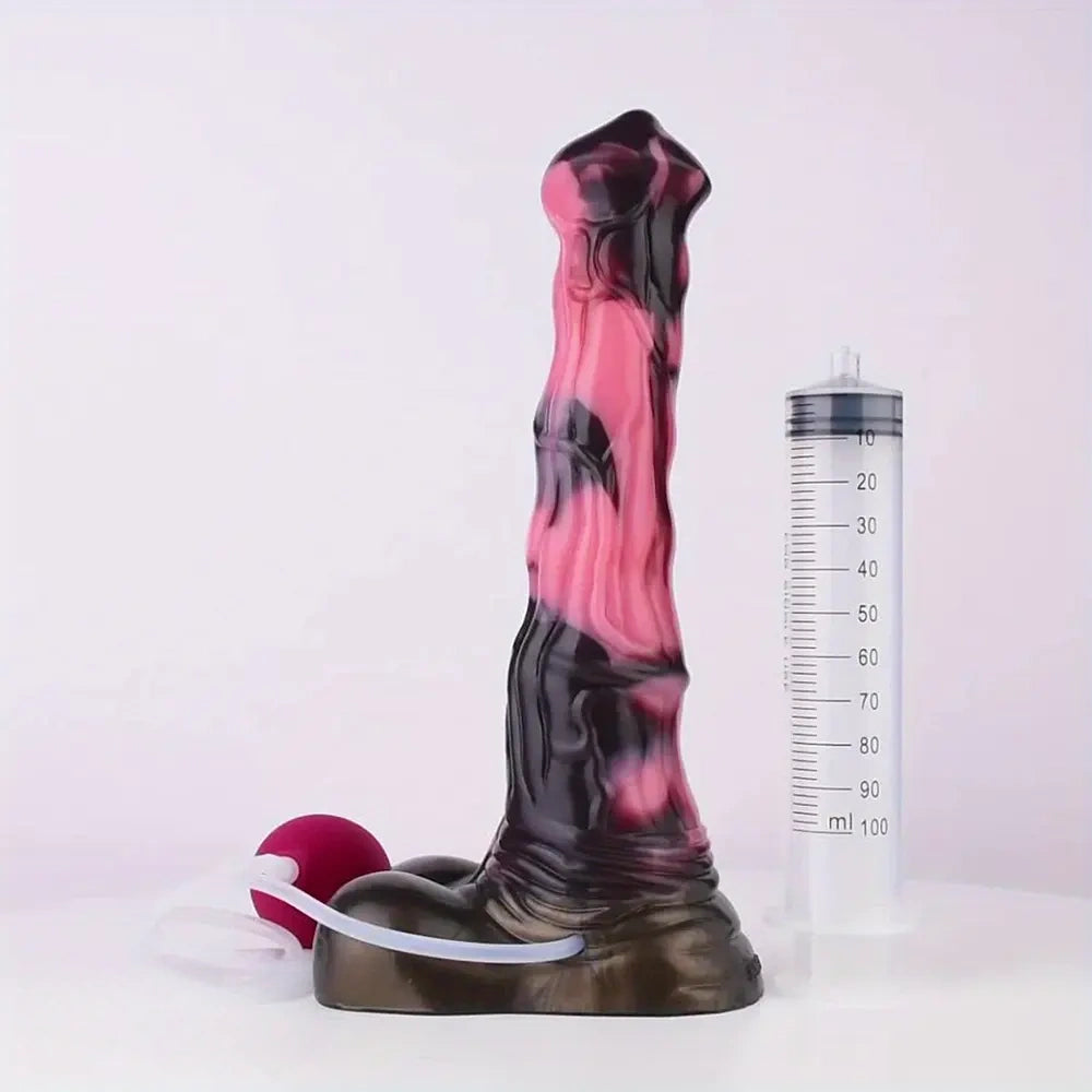 10.43in Soft Silicone Animal Horse Squirting Large Dildo For Vagina G-spot
