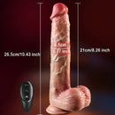 10.43in Thrusting Vibrating Remote Control USB Charging Big Real Dildo