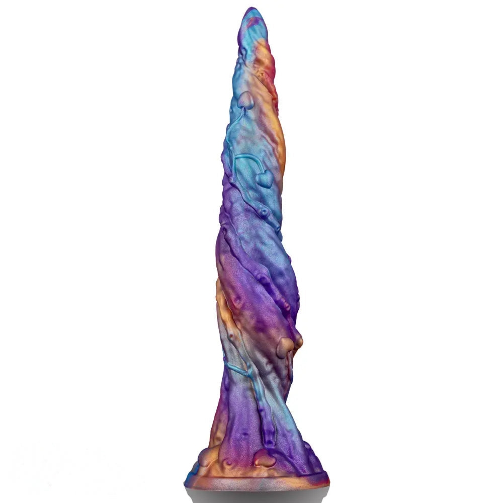 10.43in Vivid Veins Fantasy Silicone Soft Monster Dildo Couple Game Toy