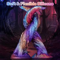 10.43in Vivid Veins Fantasy Silicone Soft Monster Dildo Couple Game Toy