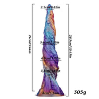 10.43in Vivid Veins Fantasy Silicone Soft Monster Dildo Couple Game Toy