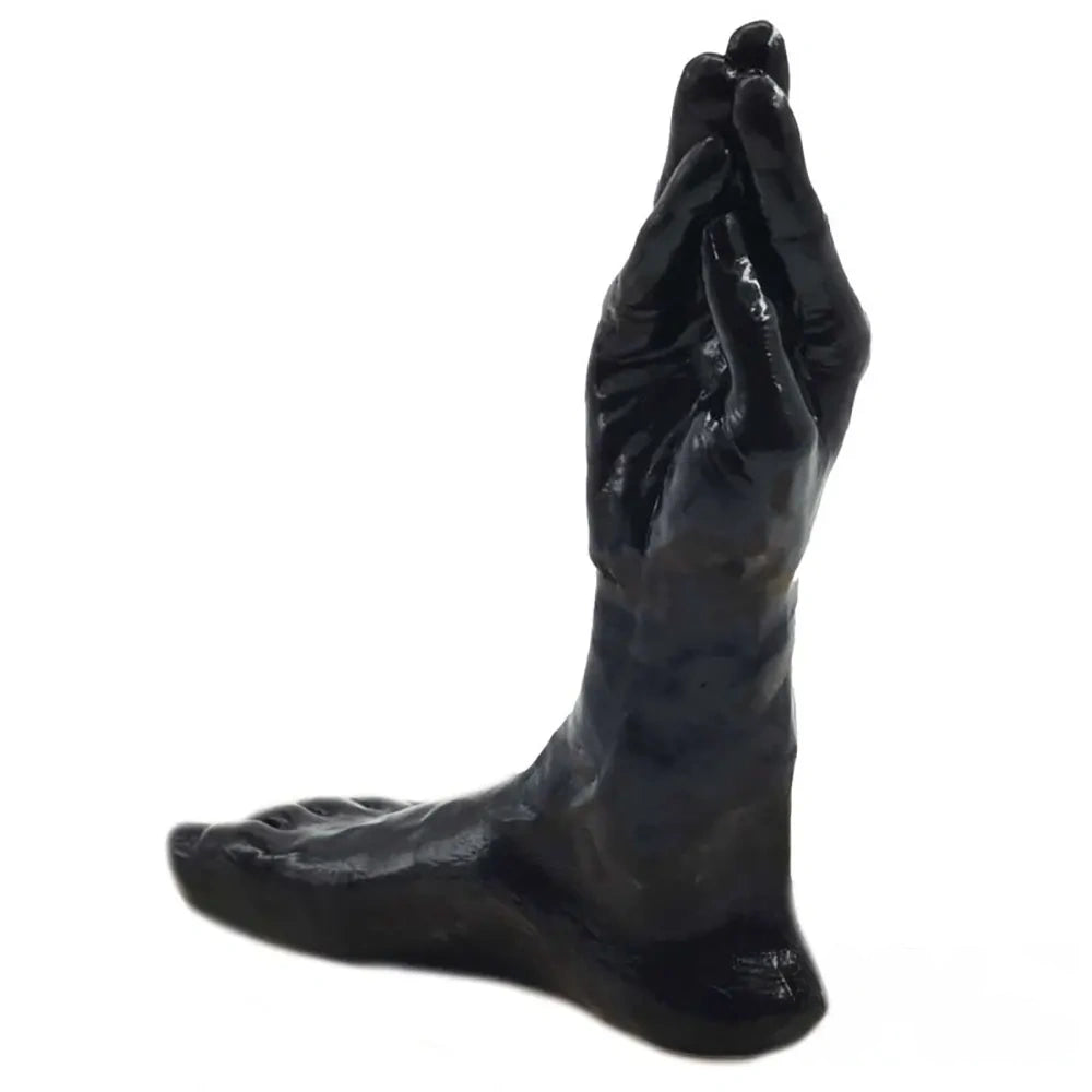 10.4in Fantasy Big Black Hand Fist Feet Dildo For Anal Expansion Sex