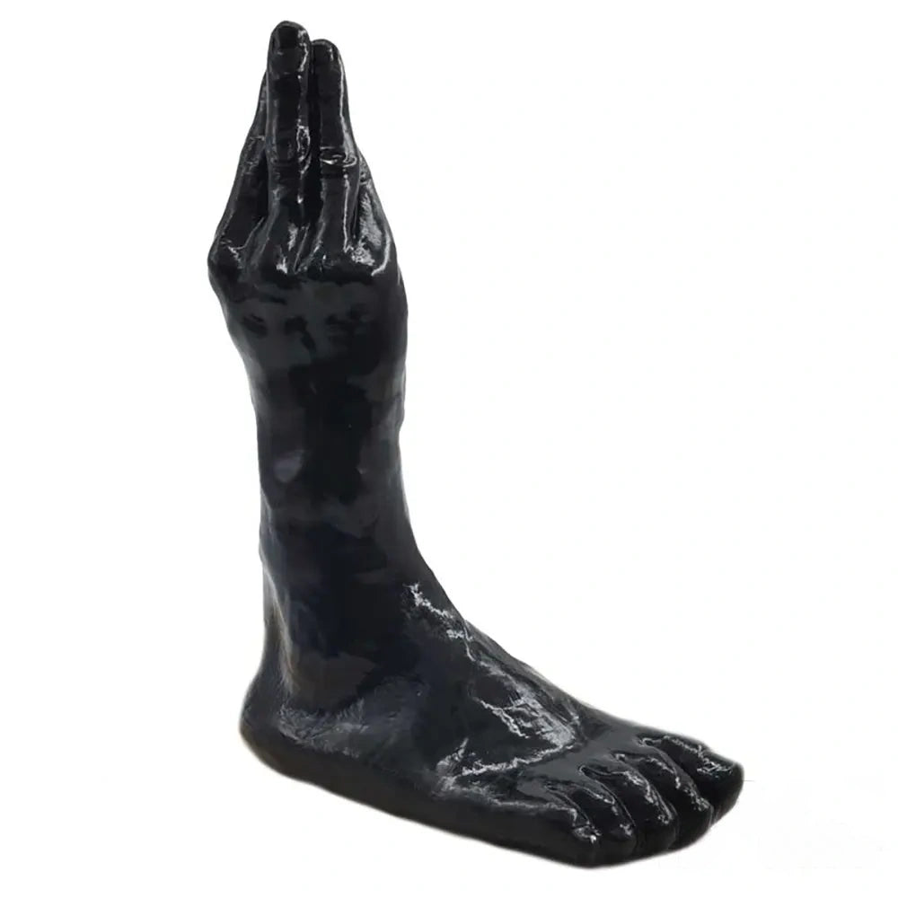 10.4in Fantasy Big Black Hand Fist Feet Dildo For Anal Expansion Sex