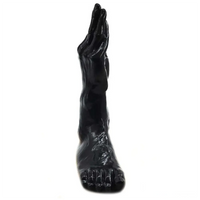 10.4in Fantasy Big Black Hand Fist Feet Dildo For Anal Expansion Sex
