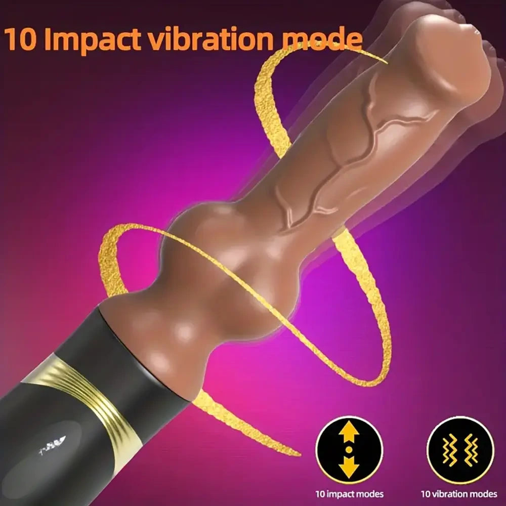 10.4in Realistic Silicone Dildo Thrusting Vibrating Sex Gun Machine