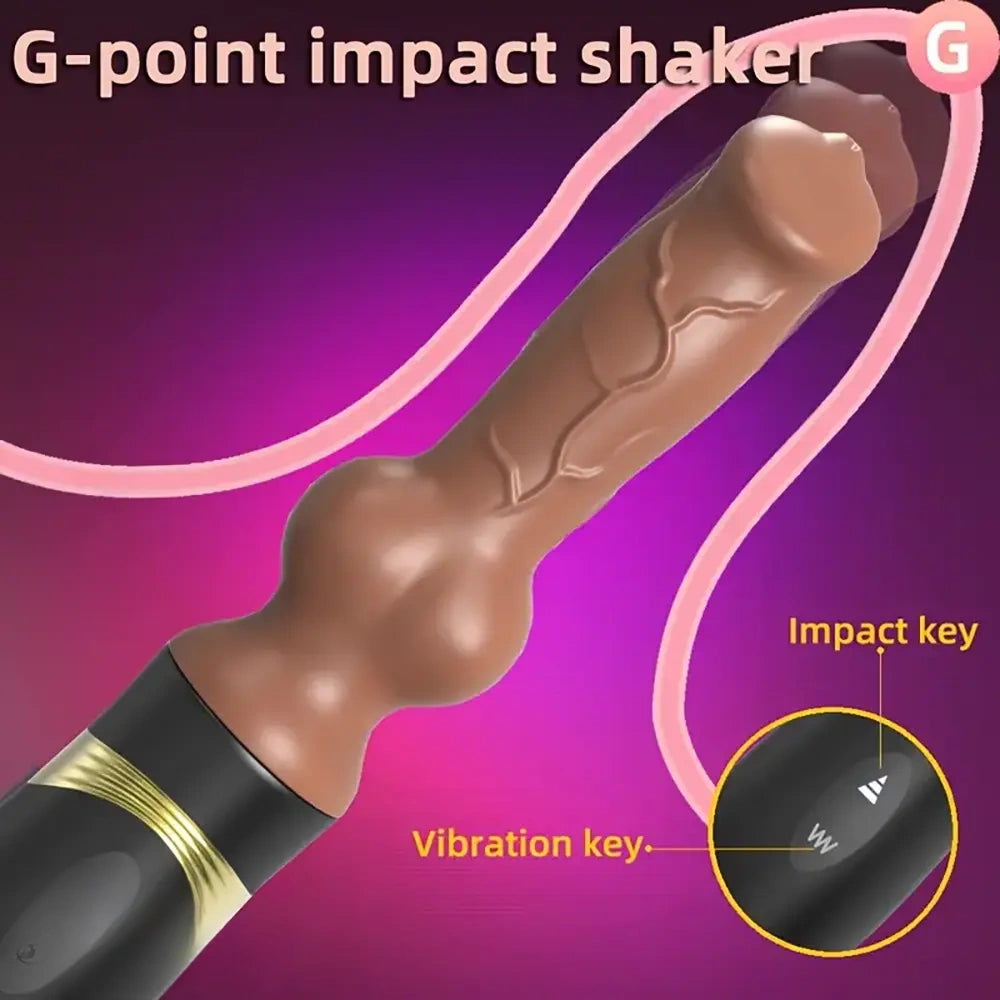 10.4in Realistic Silicone Dildo Thrusting Vibrating Sex Gun Machine