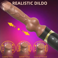 10.4in Realistic Silicone Dildo Thrusting Vibrating Sex Gun Machine
