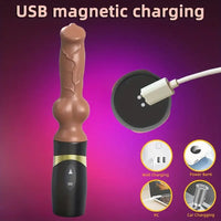 10.4in Realistic Silicone Dildo Thrusting Vibrating Sex Gun Machine