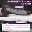 10.56in Dual Density Silicone Huge Thick Curved Dildo Manual G-Spot Massager