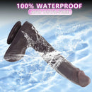 10.56in Dual Density Silicone Huge Thick Curved Dildo Manual G-Spot Massager