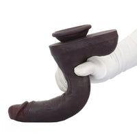 10.56in Dual Density Silicone Huge Thick Curved Dildo Manual G-Spot Massager