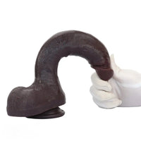 10.56in Dual Density Silicone Huge Thick Curved Dildo Manual G-Spot Massager