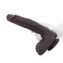 10.56in Dual Density Silicone Huge Thick Curved Dildo Manual G-Spot Massager