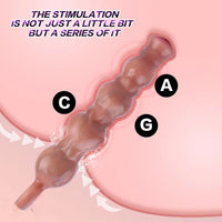 10.5in Big Vibrating Silicone Soft Pulling Beads G Spot Horse Dildo With 3 Motors