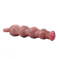 10.5in Big Vibrating Silicone Soft Pulling Beads G Spot Horse Dildo With 3 Motors