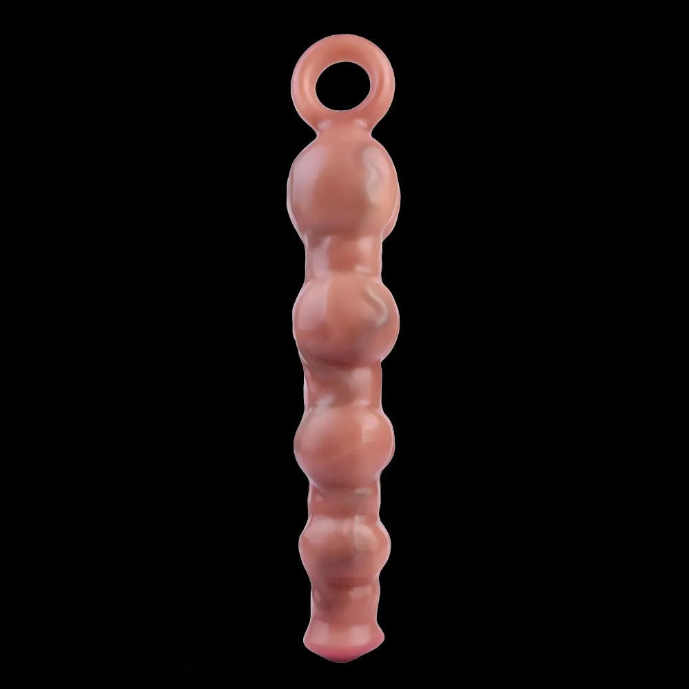 10.5in Big Vibrating Silicone Soft Pulling Beads G Spot Horse Dildo With 3 Motors