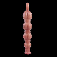 10.5in Big Vibrating Silicone Soft Pulling Beads G Spot Horse Dildo With 3 Motors