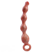 10.5in Big Vibrating Silicone Soft Pulling Beads G Spot Odd Dildo With 3 Motors