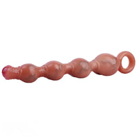 10.5in Big Vibrating Silicone Soft Pulling Beads G Spot Odd Dildo With 3 Motors