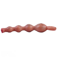 10.5in Big Vibrating Silicone Soft Pulling Beads G Spot Odd Dildo With 3 Motors