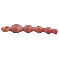 10.5in Big Vibrating Silicone Soft Pulling Beads G Spot Odd Dildo With 3 Motors