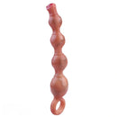 10.5in Big Vibrating Silicone Soft Pulling Beads G Spot Odd Dildo With 3 Motors
