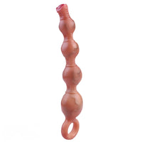10.5in Big Vibrating Silicone Soft Pulling Beads G Spot Odd Dildo With 3 Motors