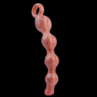 10.5in Big Vibrating Silicone Soft Pulling Beads G Spot Odd Dildo With 3 Motors