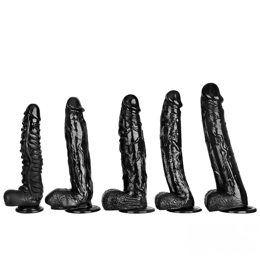 10.62in 11.81in 11.22in 12.6in Huge Black Realistic Cock Dildo