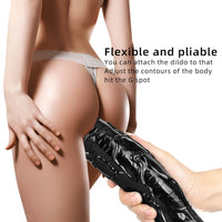 10.62in 11.81in 11.22in 12.6in Huge Black Realistic Cock Dildo