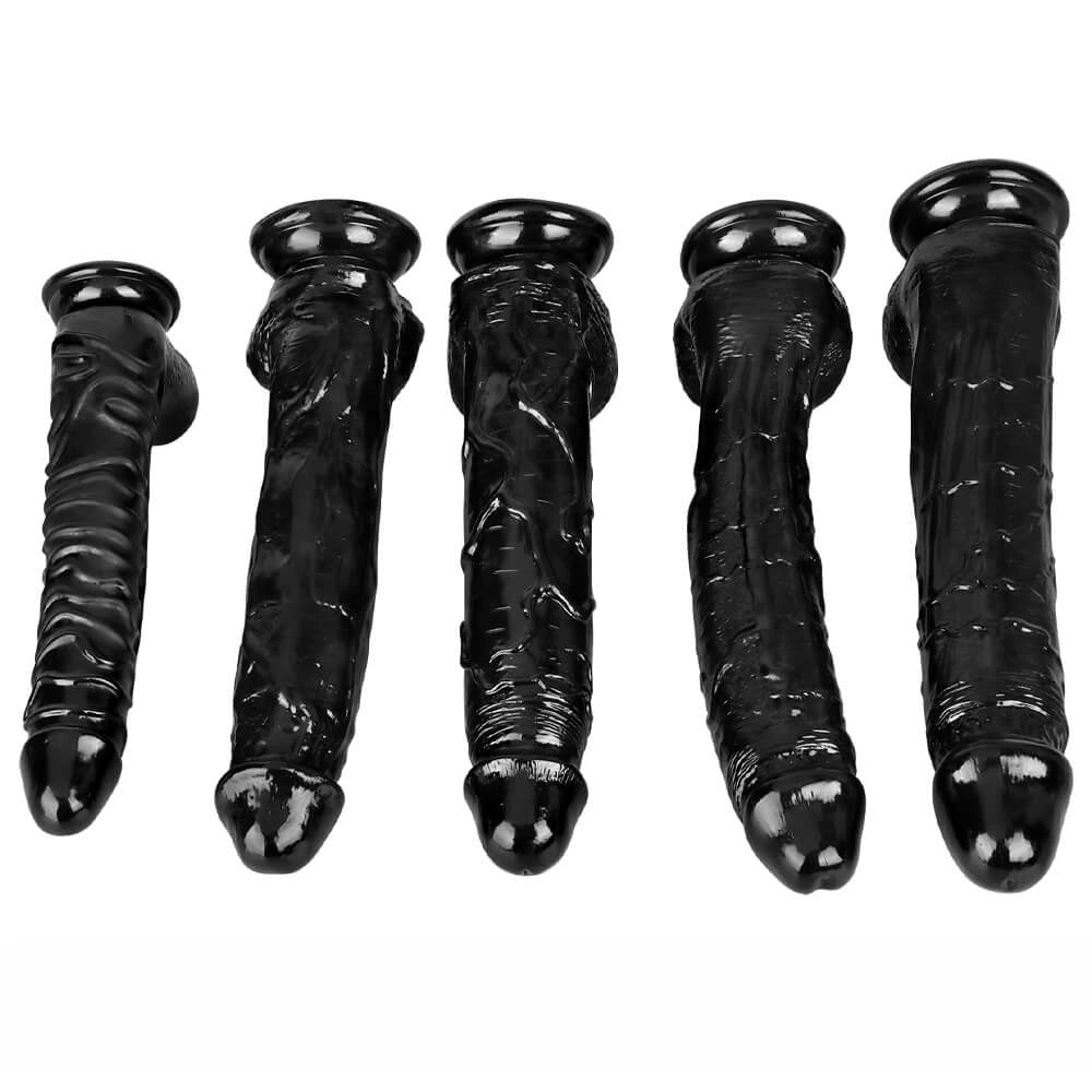 10.62in 11.81in 11.22in 12.6in Huge Black Realistic Cock Dildo