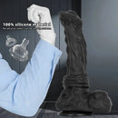 10.62in 13.18in New Black Horse Dildo Soft Thick Silicone Dildo For Women