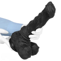 10.62in 13.18in New Black Horse Dildo Soft Thick Silicone Dildo For Women