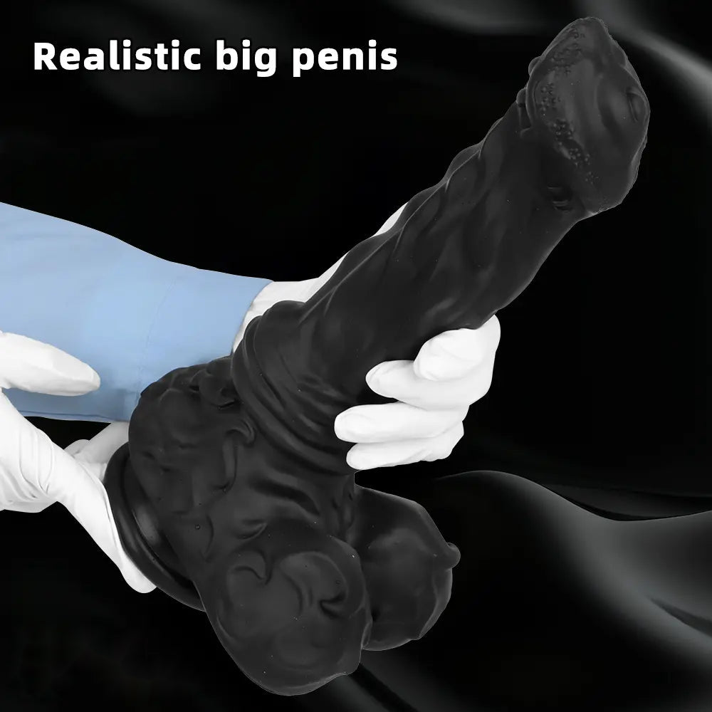 10.62in 13.18in New Black Horse Dildo Soft Thick Silicone Dildo For Women