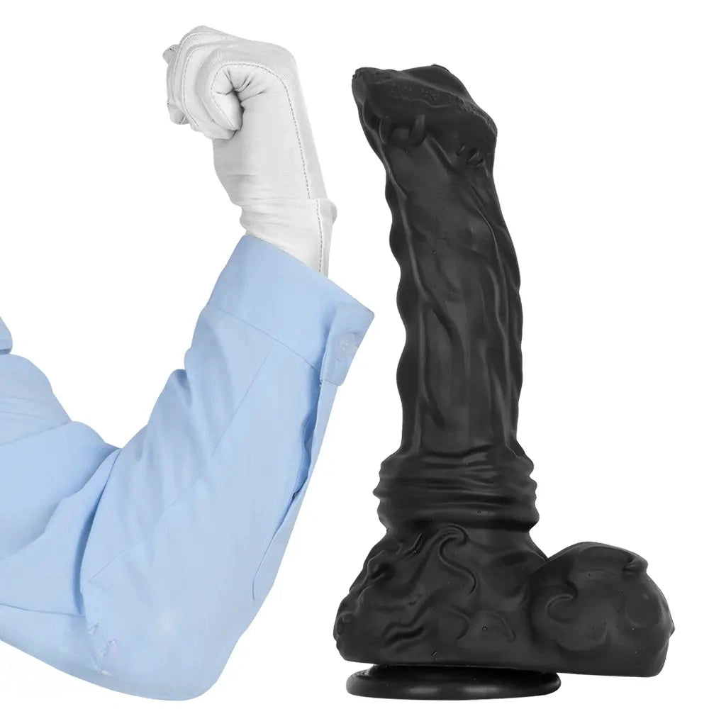 10.62in 13.18in New Black Horse Dildo Soft Thick Silicone Dildo For Women