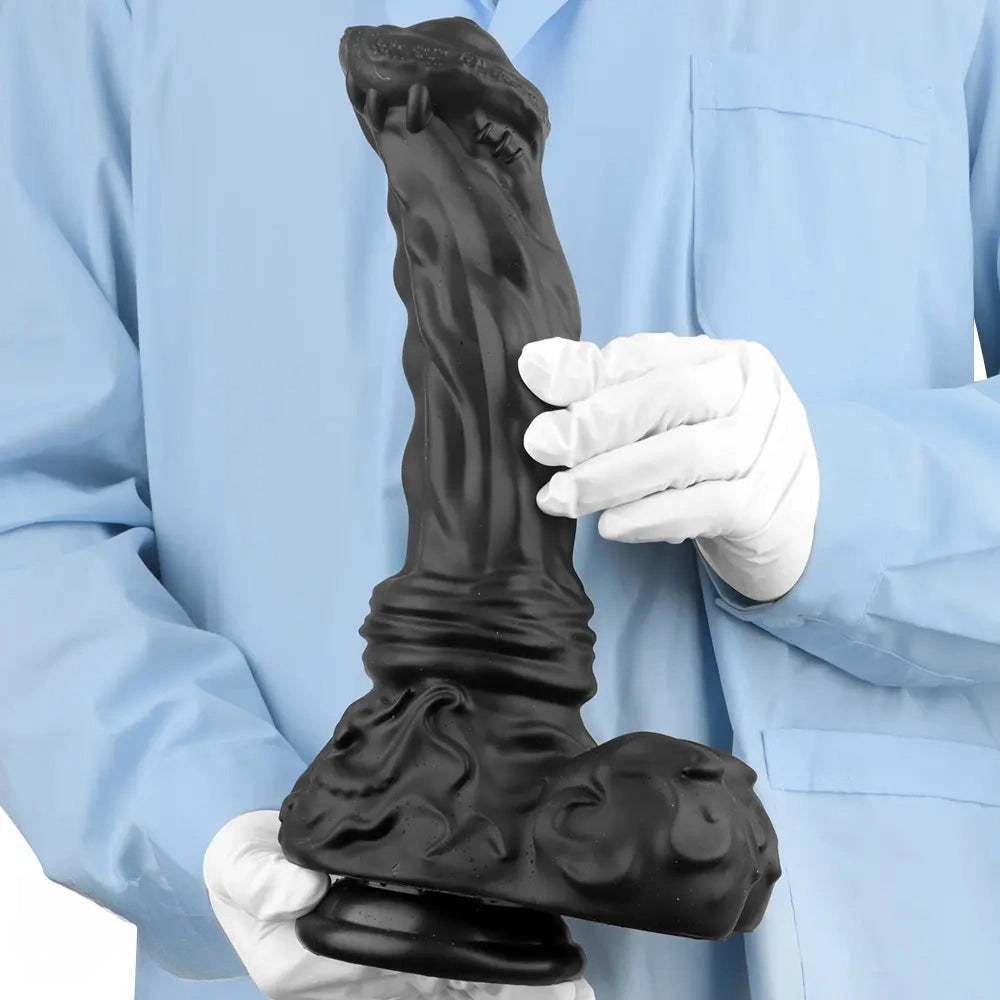 10.62in 13.18in New Black Horse Dildo Soft Thick Silicone Dildo For Women