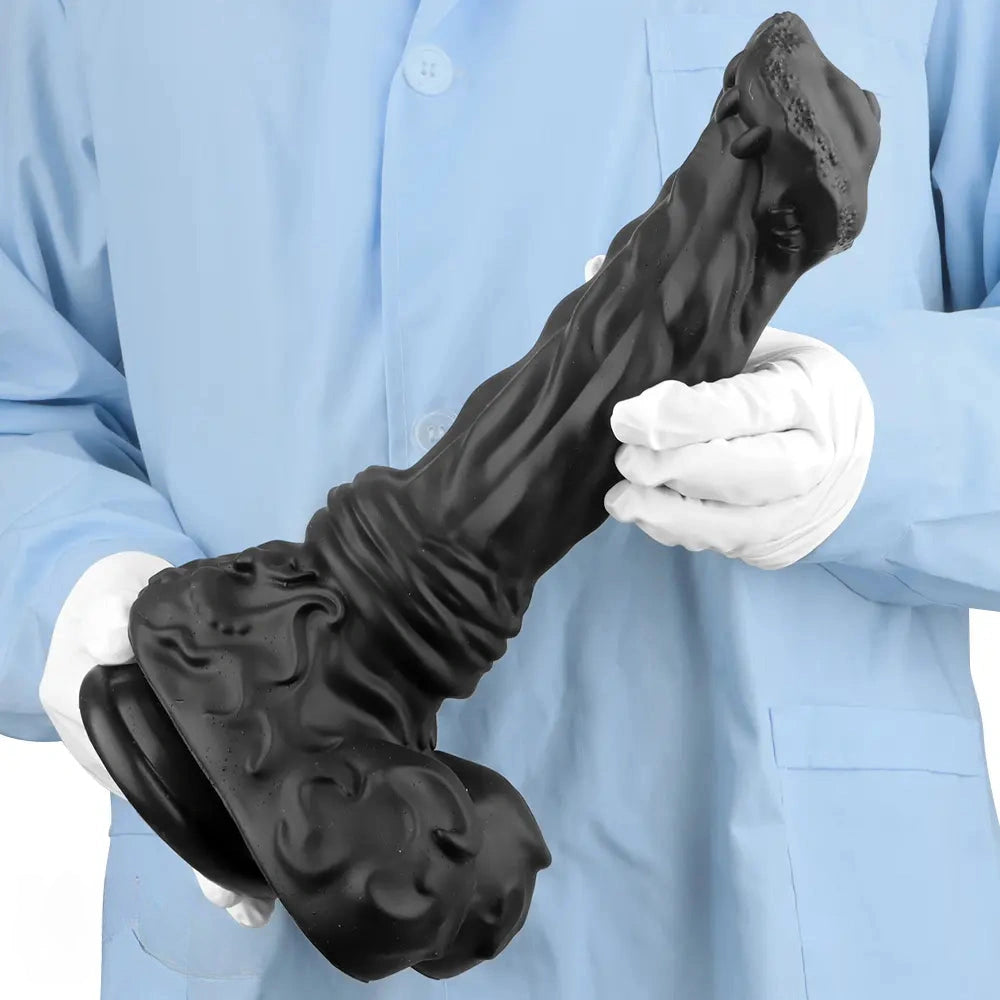 10.62in 13.18in New Black Horse Dildo Soft Thick Silicone Dildo For Women