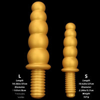 10.62in 14.56in Gold Silicone Anal Plug Dildo With Handle For Love