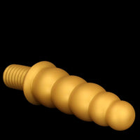 10.62in 14.56in Gold Silicone Anal Plug Dildo With Handle For Love