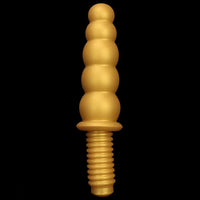 10.62in 14.56in Gold Silicone Anal Plug Dildo With Handle For Love