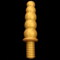 10.62in 14.56in Gold Silicone Anal Plug Dildo With Handle For Love