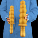 10.62in 14.56in Gold Silicone Anal Plug Dildo With Handle For Love