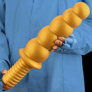 10.62in 14.56in Gold Silicone Anal Plug Dildo With Handle For Love