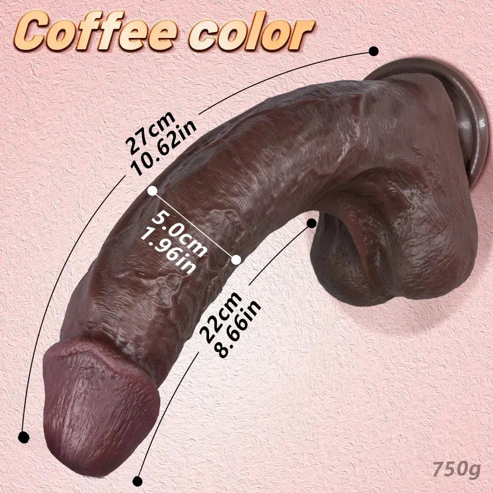 10.62in Dual Density Silicone Strap on Real Dildo For Same-Sex Relationship